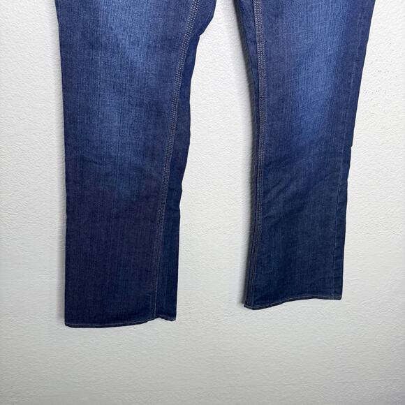 New York & Company Womens Jeans Size 10 Low Rise Bootcut Curvy Dark Wash Denim - Picture 12 of 13